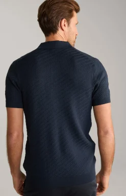 Strick-Poloshirt Maurice in Navy