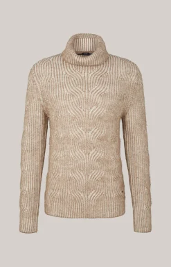 Strickpullover Hairo in Braun/Offwhite