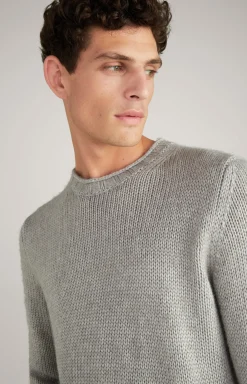 Strickpullover Haron in Hellgrau meliert