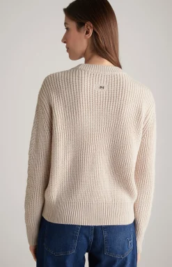 Strick-Pullover in Nude
