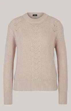 Strick-Pullover in Nude