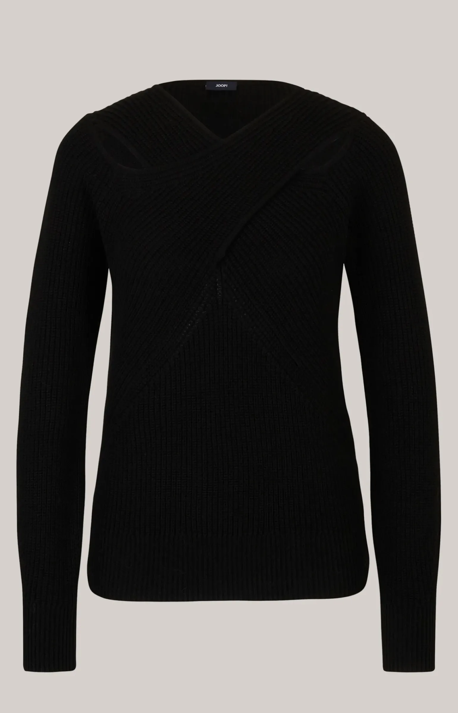 Strick-Pullover in Schwarz