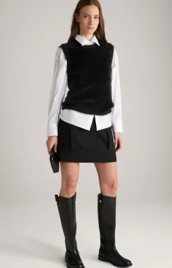 Strick-Pullunder in Schwarz