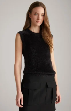 Strick-Pullunder in Schwarz