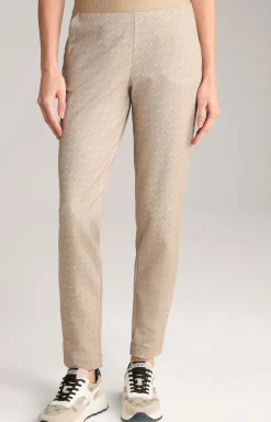 Sweathose in Beige gemustert