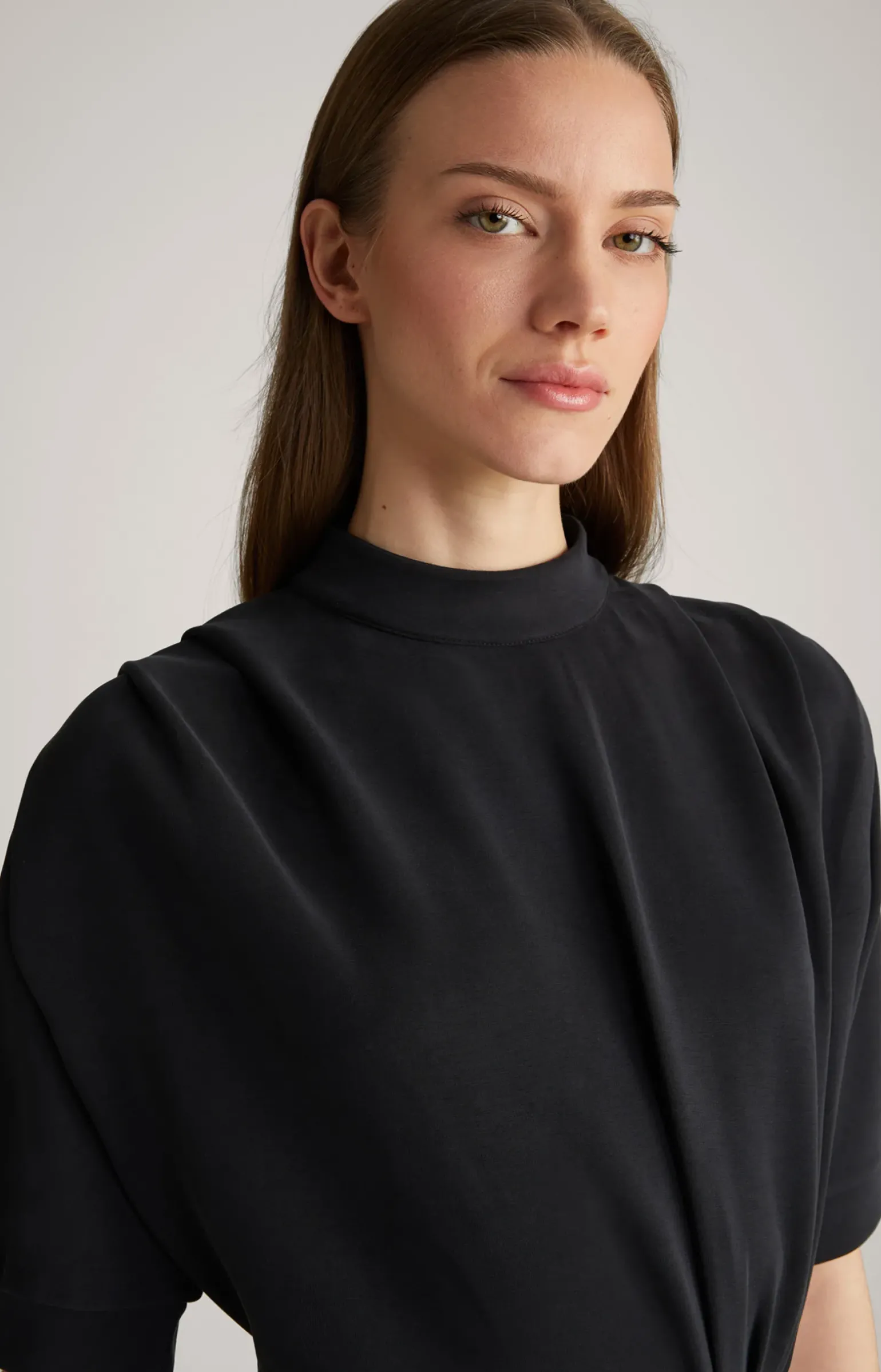 Sweat-Kleid in Schwarz