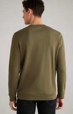 Sweatshirt Alfred in Olivgrün