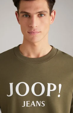 Sweatshirt Alfred in Olivgrün