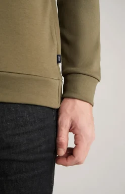 Sweatshirt Alfred in Olivgrün