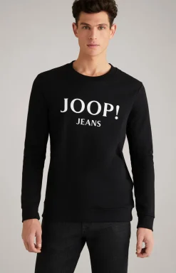 Sweatshirt Alfred in Schwarz/ Weiss