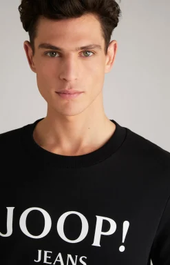 Sweatshirt Alfred in Schwarz/ Weiss