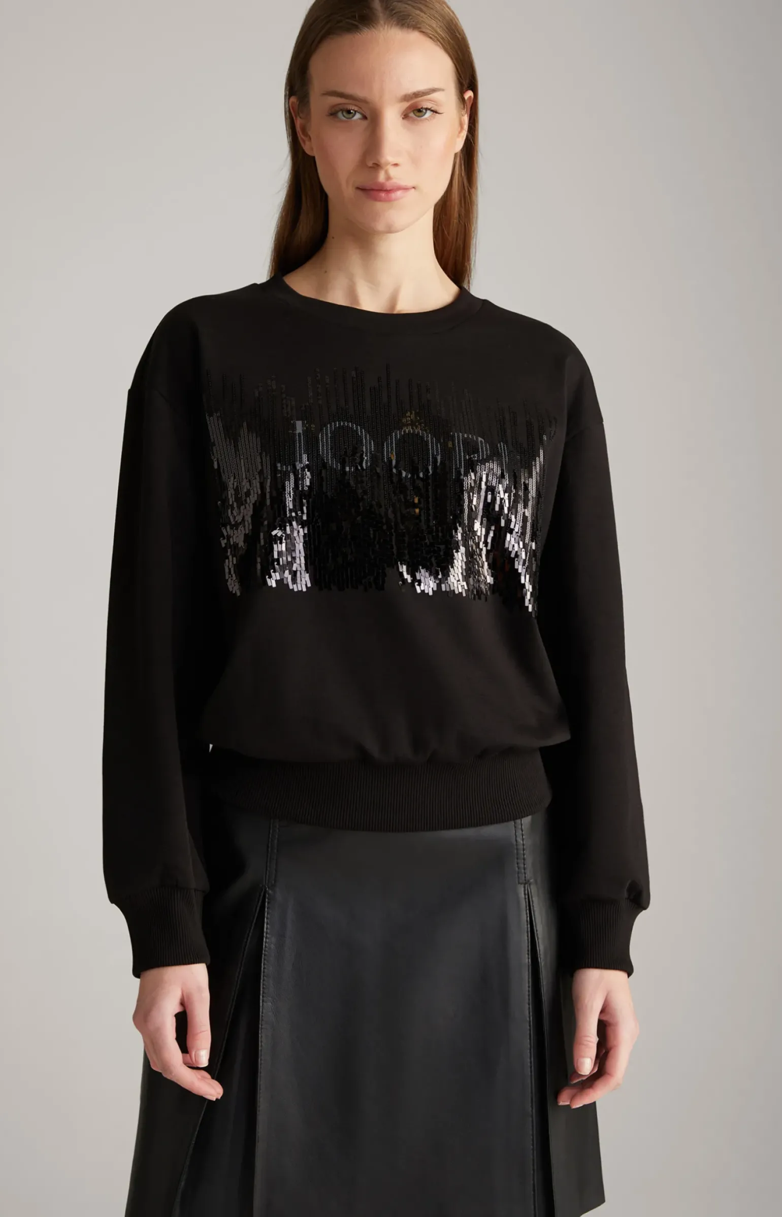 Sweatshirt in Schwarz