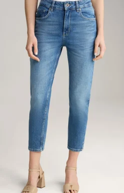 Tapered Jeans in Blue Washed