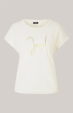 Tüll-T-Shirt in Offwhite