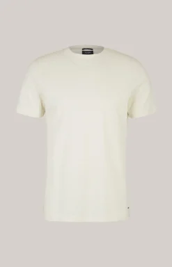 T-Shirt Bruce in Creme strukturiert