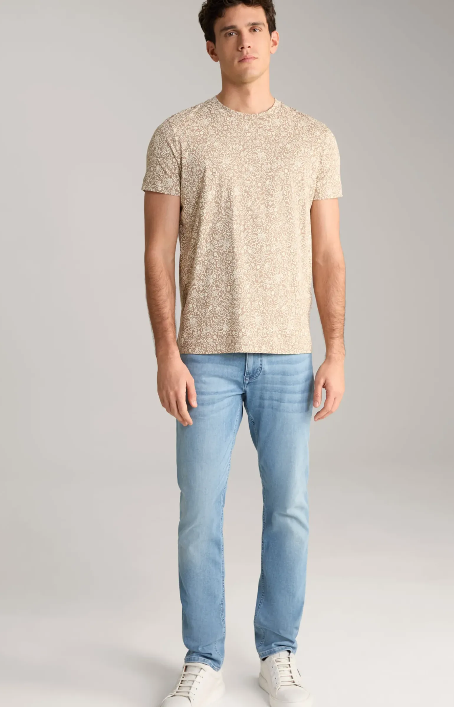 T-Shirt Crispo in Braun gemustert