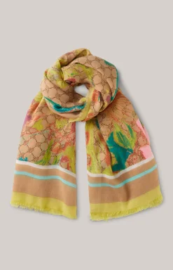 Tuch in Beige gemustert