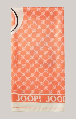 Tuch in Orange gemustert