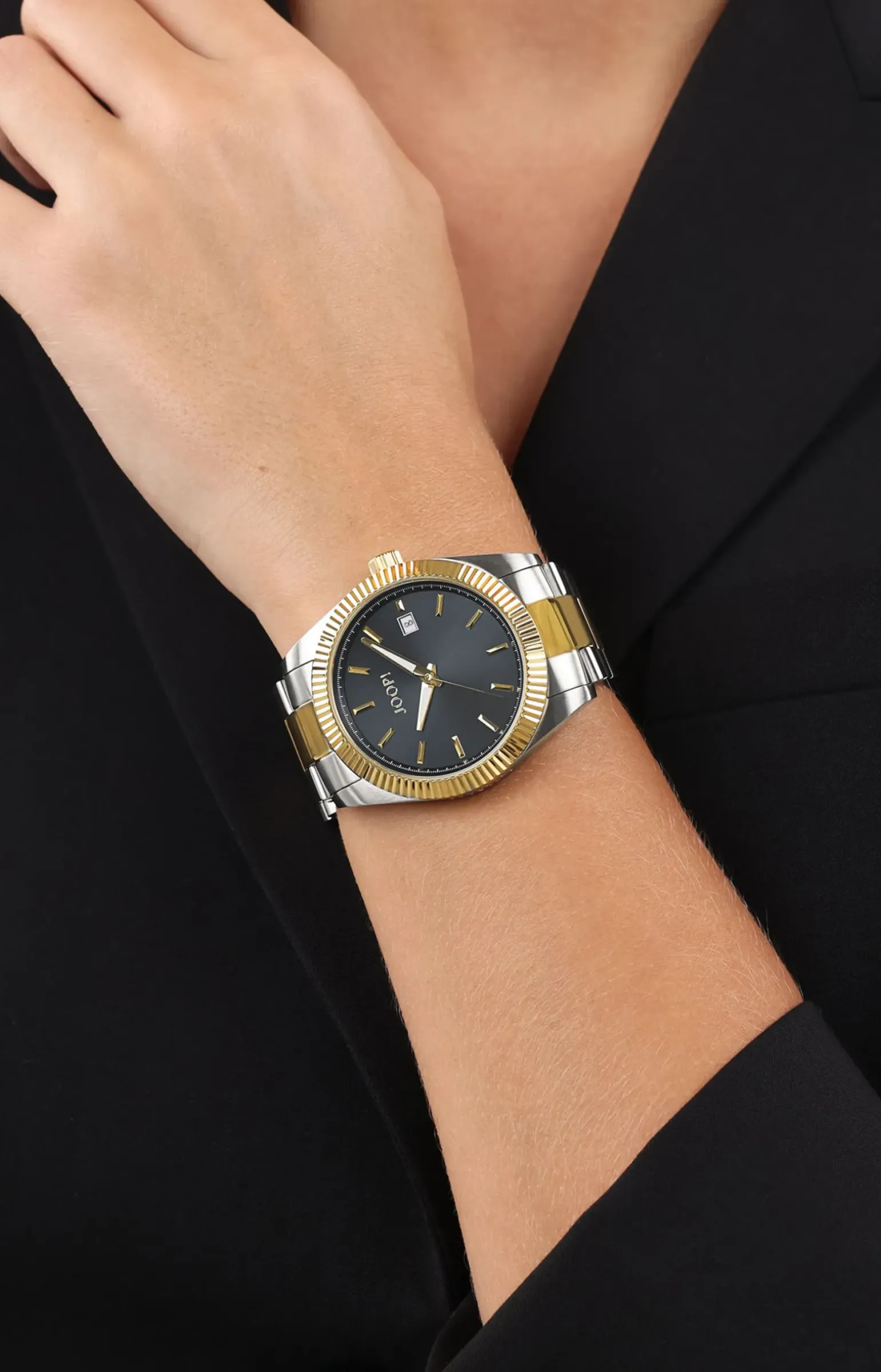 Unisex-Armbanduhr in Silber/Gold