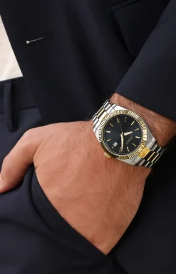 Unisex-Armbanduhr in Silber/Gold