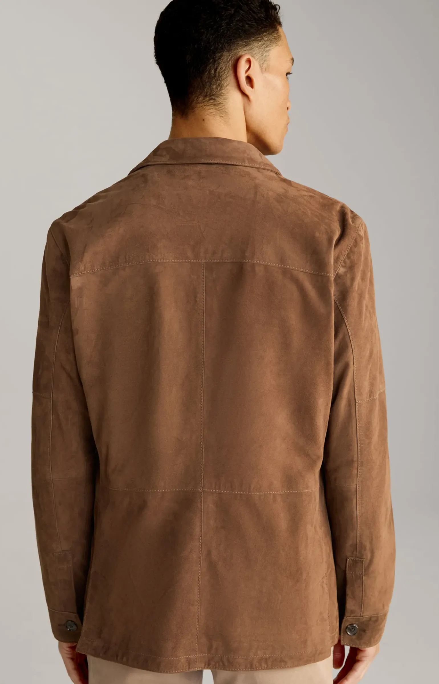 Velours-Lederjacke Zag in Braun