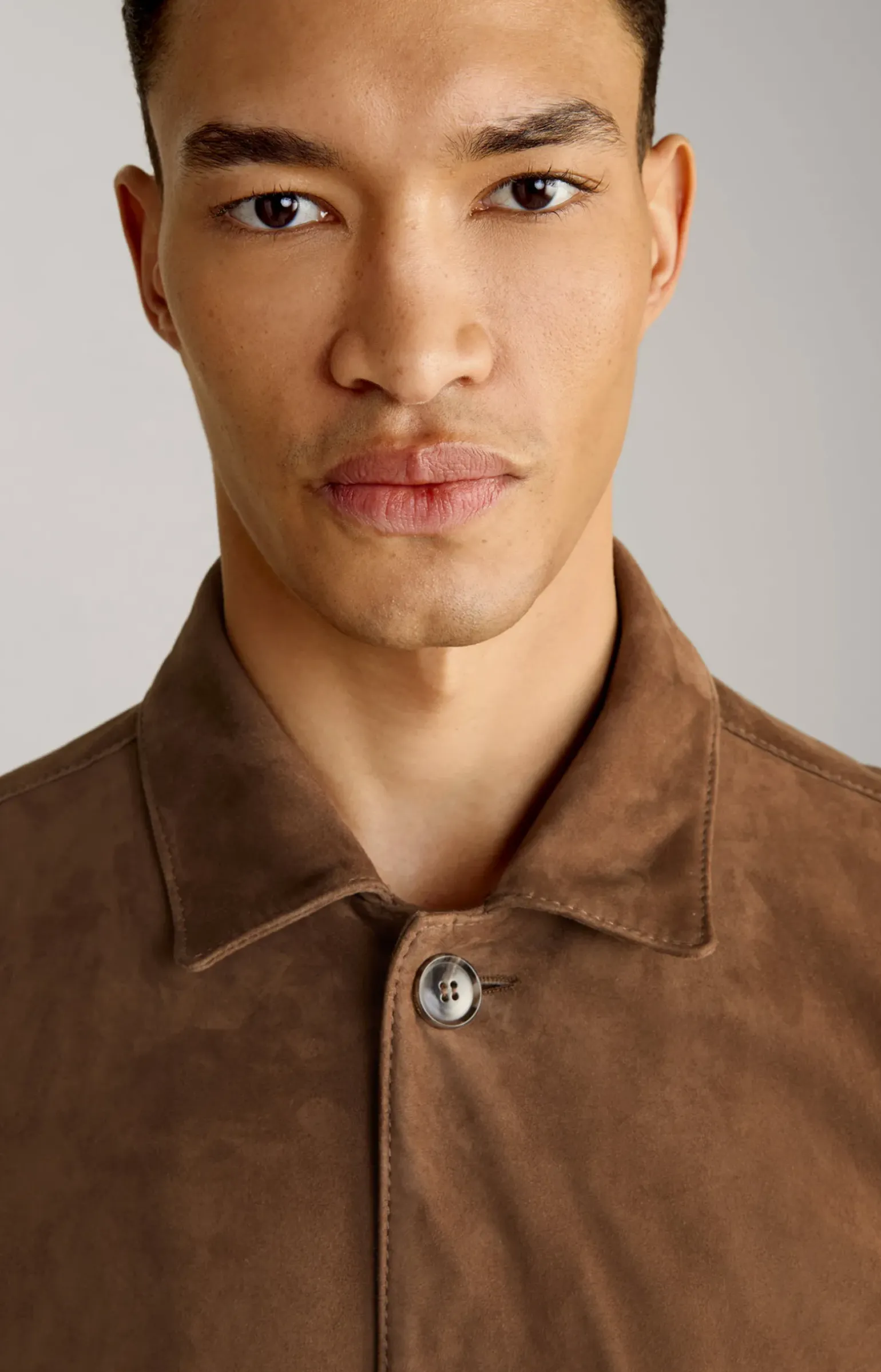 Velours-Lederjacke Zag in Braun