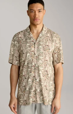 Viskose-Hemd Hanes in Beige gemustert