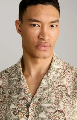 Viskose-Hemd Hanes in Beige gemustert