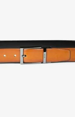 Wendegürtel in Cognac/Schwarz