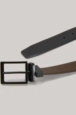 Wendegürtel in Schwarz/Dunkelbraun