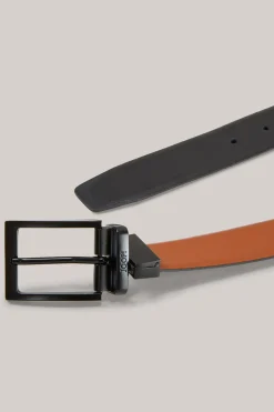 Wendegürtel in Schwarz/Hellbraun