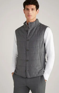 Weste Wermut in Dunkelgrau meliert