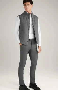 Weste Wermut in Dunkelgrau meliert