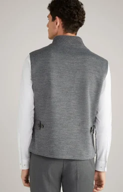 Weste Wermut in Dunkelgrau meliert