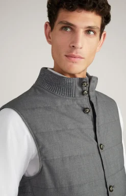 Weste Wermut in Dunkelgrau meliert