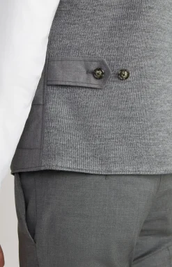 Weste Wermut in Dunkelgrau meliert