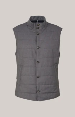 Weste Wermut in Dunkelgrau meliert