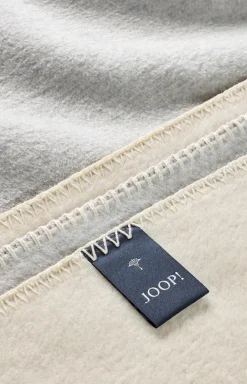 Wohndecke JOOP! MELANGE-DOUBLEFACE in Stein-Silber