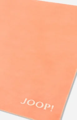 Wohndecke Uni-Doubleface in Apricot-Sand