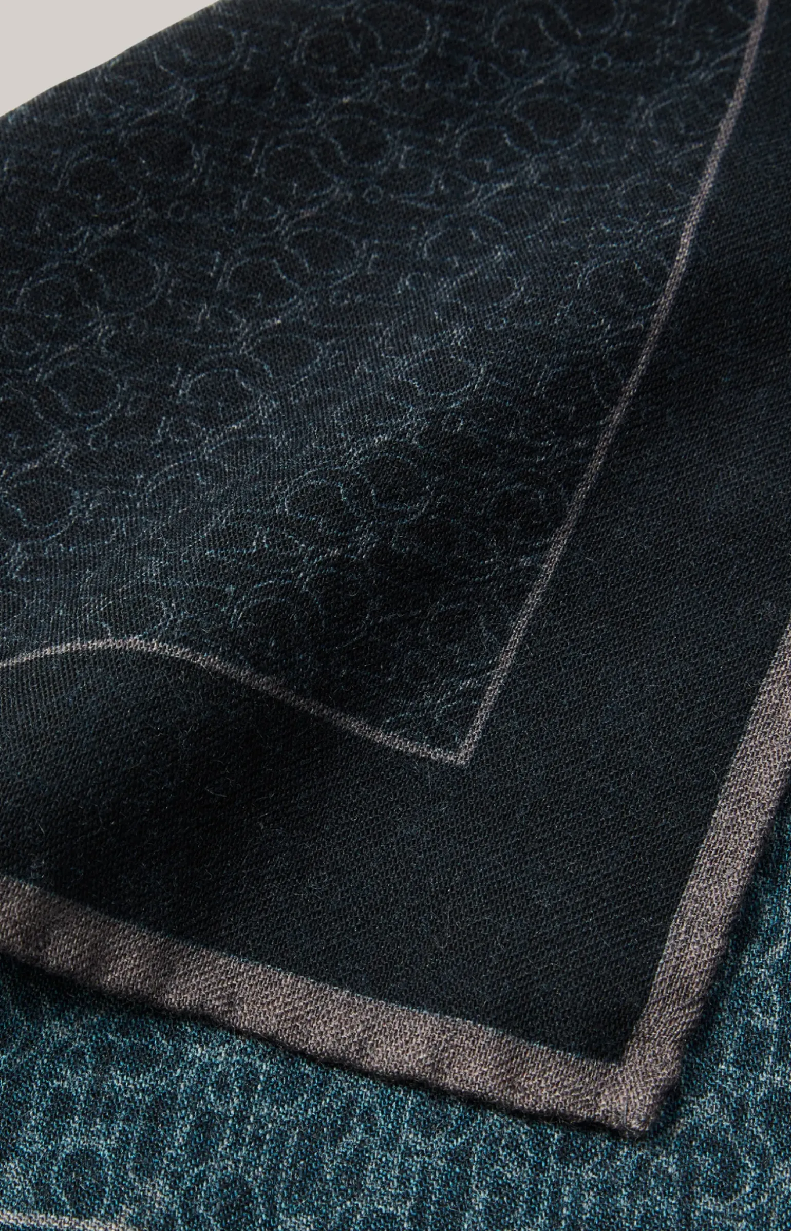 Woll-Einstecktuch in Dunkelblau