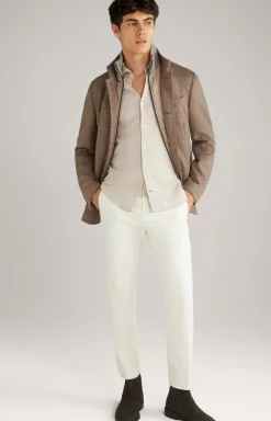 Wollflanell-Hemd Pai in Hellbraun meliert