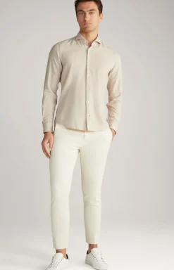 Wollflanell-Hemd Pai in Hellbraun meliert