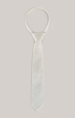 Wool-Mix Krawatte in Offwhite