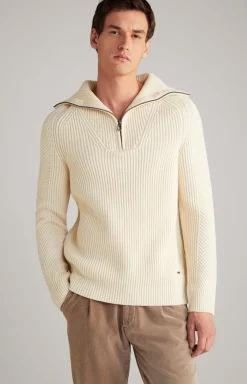 Wool-Mix-Pullover Brunor in Offwhite