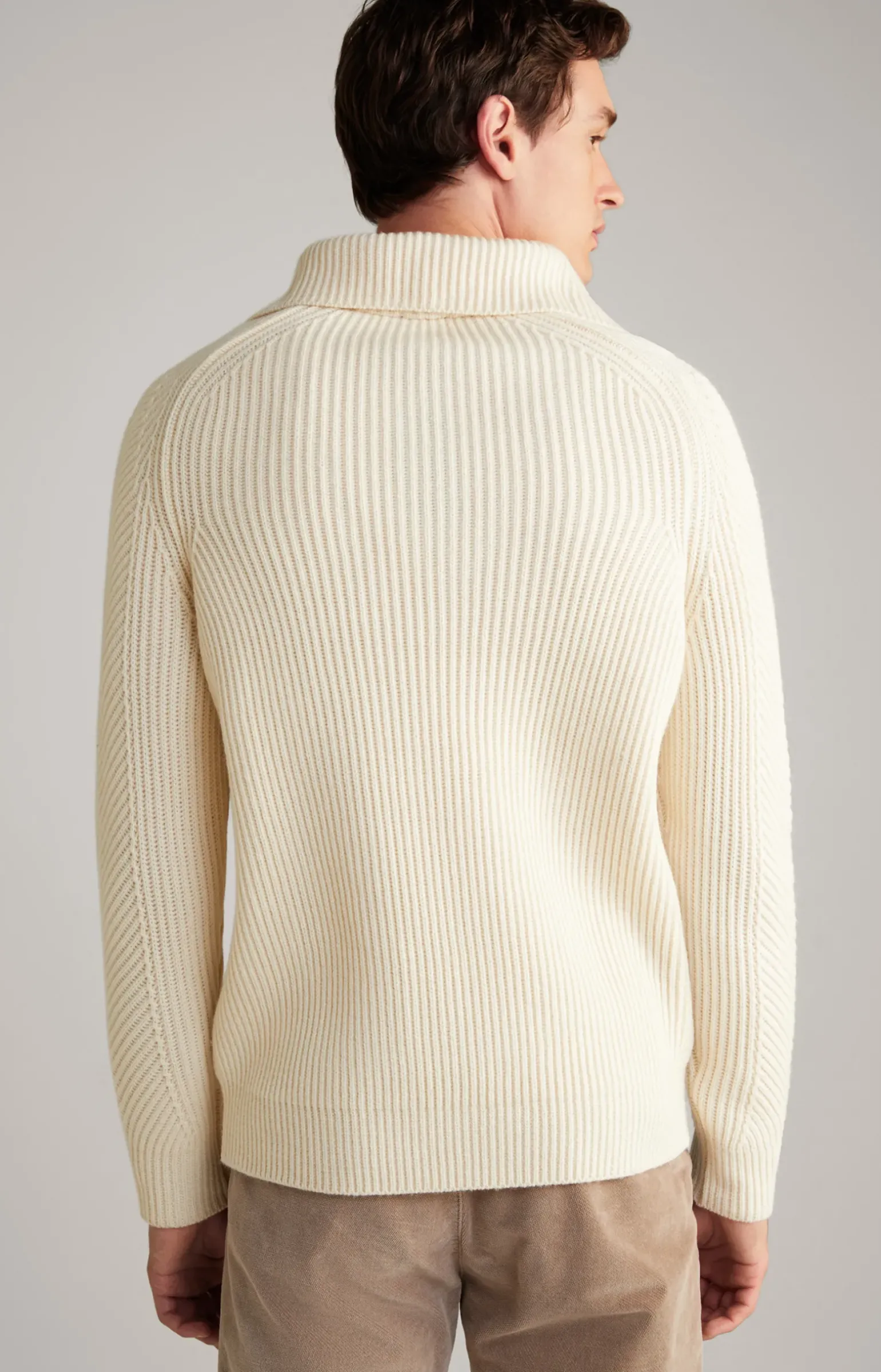 Wool-Mix-Pullover Brunor in Offwhite
