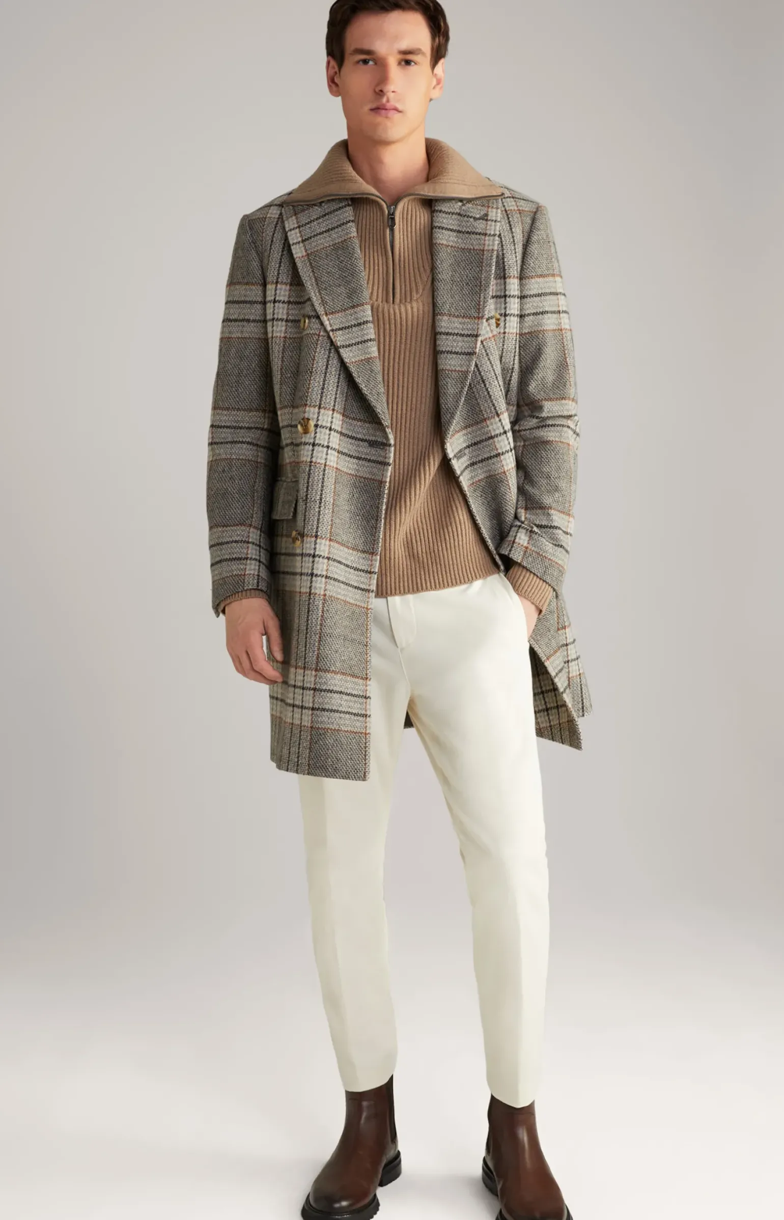 Wool-Mix-Pullover Brunor in Hellbraun