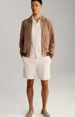 Ziegenvelours-Lederjacke Laup in Hellbraun